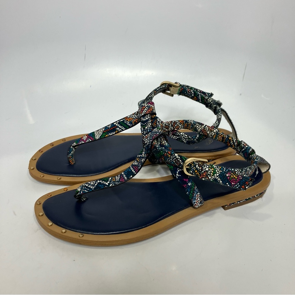 Isola Mackenzie t-strap sandals‎ casual summer multicolor women’s size 7 - Picture 5 of 8
